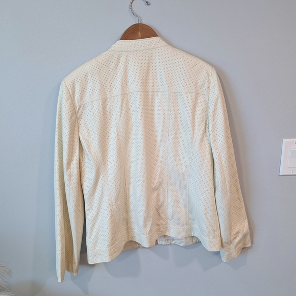 Conrad C White Perforated Jacket Sz. 14 - Picture 9 of 13